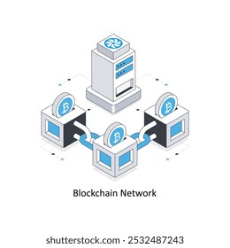 Blockchain Network  Isometric stock illustration. EPS File stock illustration