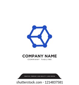 Vector del logotipo de la red de la cadena de bloqueo