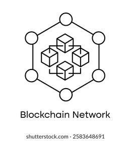 Blockchain Network – Nodes Representing Decentralized Data Storage and Connectivity