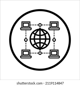 Blockchain Netwwork Icon - Crypto Icon