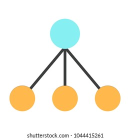 Blockchain Node Icon.  96x96 for Web Graphics and Apps.  Simple Minimal Pictogram. Vector