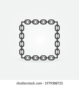 Blockchain Umriss Symbol. Symbol für eine konnektive Kette