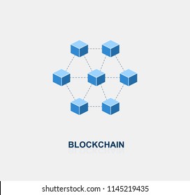 Blockchain platform network concept vector