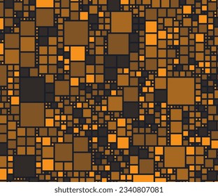 Blockchain rectangle banner ad. Web3 and cryptocurrency background.