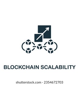 Blockchain salability icon. Monochrome simple sign from blockchain collection. Blockchain salability icon for logo, templates, web design and infographics.