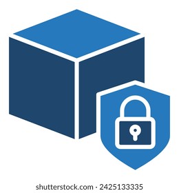 Blockchain Security icon line vector illustration