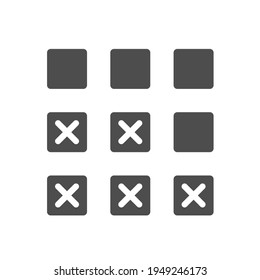 icono de vector de silueta de bloqueo aislado en blanco. icono de blockchain para web, aplicaciones móviles, diseño de ui e impresión