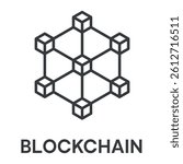 blockchain simple design icons, simple style design inspiration for any interface and purpose suitable for symbols and more