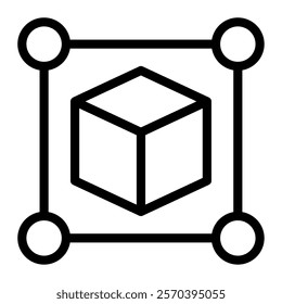 Blockchain Tech and AI Innovation icon illustration