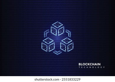 tecnologia blockchain projeto de fundo abstrato para múltiplos usos