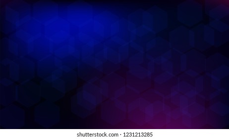 Blockchain Technology Background. Blue Digital Pattern. Bussines Concept Banner. Blockchain Vector Concept Illustration. Vector  Technology Blockchain Background.