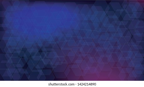 Blockchain Technology Background. Blue Digital Pattern. Bussines Concept Banner. Blockchain Vector Concept Illustration. Vector  Technology Blockchain Background.