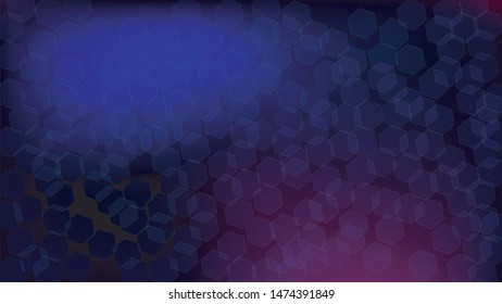 Blockchain Technology Background. Blue Digital Pattern. Blockchain Vector Concept Illustration. Bussines Concept Banner. Vector  Technology Blockchain Background.