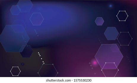 Blockchain Technology Background Blue Digital Pattern Stock Vector ...