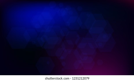 Blockchain Technology Background. Bussines Concept Banner. Blue Digital Pattern. Blockchain Vector Concept Illustration. Vector  Technology Blockchain Background.