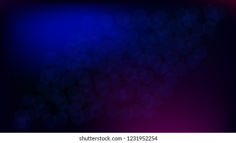 Blockchain Technology Background. Bussines Concept Banner. Blue Digital Pattern. Blockchain Vector Concept Illustration. Vector  Technology Blockchain Background.