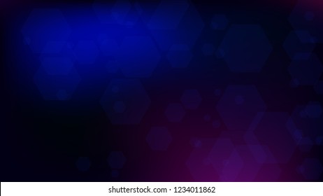 Blockchain Technology Background. Bussines Concept Banner. Blockchain Vector Concept Illustration. Blue Digital Pattern. Vector  Technology Blockchain Background.