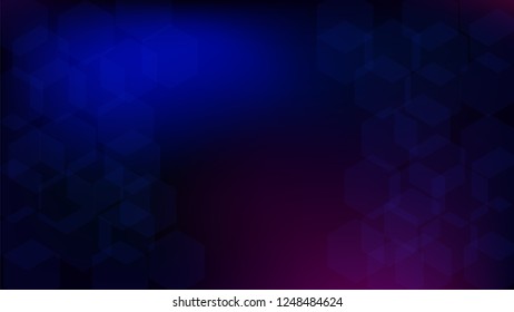 Blockchain Technology Background. Bussines Concept Banner. Blue Digital Pattern. Blockchain Vector Concept Illustration. Vector  Technology Blockchain Background.