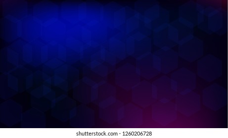 Blockchain Technology Background. Bussines Concept Banner. Blue Digital Pattern. Blockchain Vector Concept Illustration. Vector  Technology Blockchain Background.