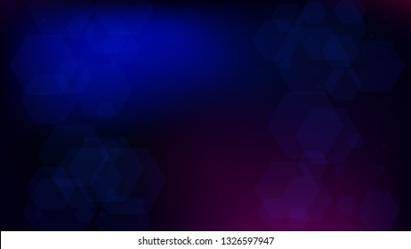 Blockchain Technology Background. Bussines Concept Banner. Blockchain Vector Concept Illustration. Blue Digital Pattern. Vector  Technology Blockchain Background.