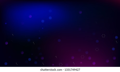 Blockchain Technology Background. Bussines Concept Banner. Blue Digital Pattern. Blockchain Vector Concept Illustration. Vector  Technology Blockchain Background.