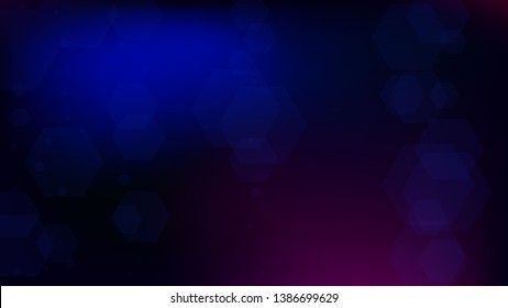 Blockchain Technology Background. Bussines Concept Banner. Blockchain Vector Concept Illustration. Blue Digital Pattern. Vector  Technology Blockchain Background.