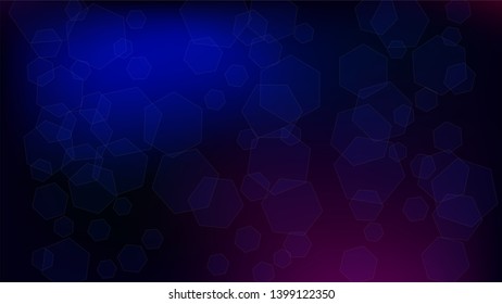 Blockchain Technology Background. Bussines Concept Banner. Blue Digital Pattern. Blockchain Vector Concept Illustration. Vector  Technology Blockchain Background.