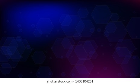 Blockchain Technology Background. Bussines Concept Banner. Blockchain Vector Concept Illustration. Blue Digital Pattern. Vector  Technology Blockchain Background.