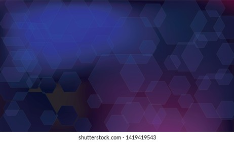Blockchain Technology Background. Bussines Concept Banner. Blue Digital Pattern. Blockchain Vector Concept Illustration. Vector  Technology Blockchain Background.