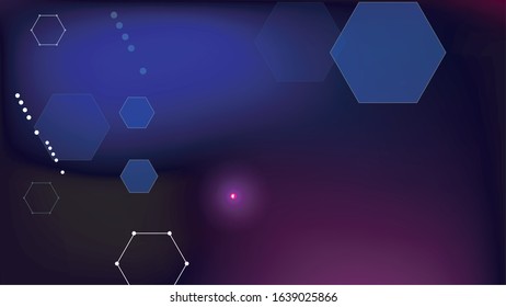 Blockchain Technology Background. Bussines Concept Banner. Blue Digital Pattern. Blockchain Vector Concept Illustration. Vector  Technology Blockchain Background.