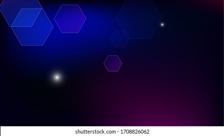 Blockchain Technology Background. Bussines Concept Banner. Blockchain Vector Concept Illustration. Blue Digital Pattern. Vector  Technology Blockchain Background.