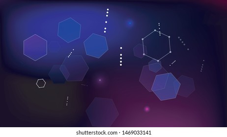 Blockchain Technology Background. Bussiness Concept Banner. Blue Digital Pattern. Blockchain Vector Concept Illustration. Vector  Technology Blockchain Background.