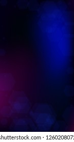 Blockchain Technology Background. Digital Tehnology Backdrop. Vertical Template BG for Mobile Device. Futuristic Cyberspace with Hexagon Fractals. Vector  Technology Blockchain Background.
