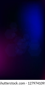 Blockchain Technology Background. Digital Tehnology Backdrop. Futuristic Cyberspace with Hexagon Fractals. Vertical Template BG for Mobile Device. Vector  Technology Blockchain Background.