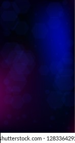 Blockchain Technology Background. Digital Tehnology Backdrop. Vertical Template BG for Mobile Device. Futuristic Cyberspace with Hexagon Fractals. Vector  Technology Blockchain Background.