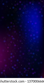 Blockchain Technology Background. Digital Tehnology Backdrop. Vertical Template BG for Mobile Device. Futuristic Cyberspace with Hexagon Fractals. Vector  Technology Blockchain Background.