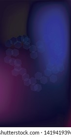 Blockchain Technology Background. Digital Tehnology Backdrop. Futuristic Cyberspace with Hexagon Fractals. Vertical Template BG for Mobile Device. Vector  Technology Blockchain Background.