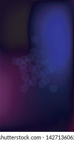 Blockchain Technology Background. Digital Tehnology Backdrop. Futuristic Cyberspace with Hexagon Fractals. Vertical Template BG for Mobile Device. Vector  Technology Blockchain Background.