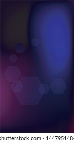Blockchain Technology Background. Digital Tehnology Backdrop. Vertical Template BG for Mobile Device. Futuristic Cyberspace with Hexagon Fractals. Vector  Technology Blockchain Background.