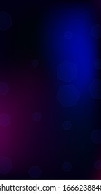 Fondo de la tecnología de la cadena de bloqueo Fondo de Tecnología Digital. Plantilla vertical BG para dispositivo móvil. Ciberespacio futurista con fractales hexagonales. Fondo de la cadena de bloqueo de la tecnología vectorial.