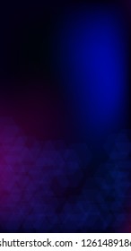 Blockchain Technology Background. Futuristic Cyberspace with Hexagon Fractals. Vertical Template BG for Mobile Device. Digital Tehnology Backdrop. Vector  Technology Blockchain Background.