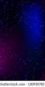 Blockchain Technology Background. Futuristic Cyberspace with Hexagon Fractals. Vertical Template BG for Mobile Device. Digital Tehnology Backdrop. Vector  Technology Blockchain Background.