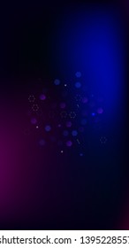 Blockchain Technology Background. Futuristic Cyberspace with Hexagon Fractals. Vertical Template BG for Mobile Device. Digital Tehnology Backdrop. Vector  Technology Blockchain Background.