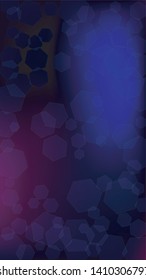 Blockchain Technology Background. Futuristic Cyberspace with Hexagon Fractals. Digital Tehnology Backdrop. Vertical Template BG for Mobile Device. Vector  Technology Blockchain Background.