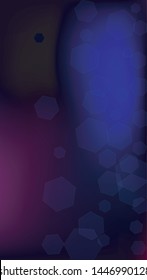Blockchain Technology Background. Futuristic Cyberspace with Hexagon Fractals. Digital Tehnology Backdrop. Vertical Template BG for Mobile Device. Vector  Technology Blockchain Background.