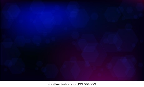 Blockchain Technology Background. Blockchain Vector Concept Illustration. Blue Digital Pattern. Bussines Concept Banner. Vector  Technology Blockchain Background.