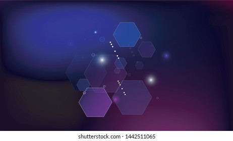 Blockchain Technology Background. Blockchain Vector Concept Illustration. Bussines Concept Banner. Blue Digital Pattern. Vector  Technology Blockchain Background.