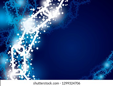 Blockchain technology background vector illustration