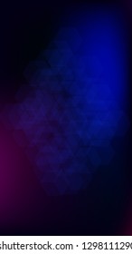 Blockchain Technology Background. Vertical Template BG for Mobile Device. Futuristic Cyberspace with Hexagon Fractals. Digital Tehnology Backdrop. Vector  Technology Blockchain Background.