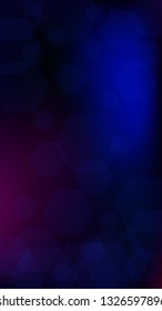 Blockchain Technology Background. Vertical Template BG for Mobile Device. Digital Tehnology Backdrop. Futuristic Cyberspace with Hexagon Fractals. Vector  Technology Blockchain Background.